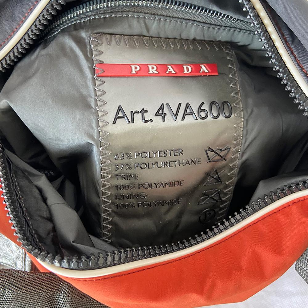Prada Orange White SHWFFFF Nylon Vintage Bag