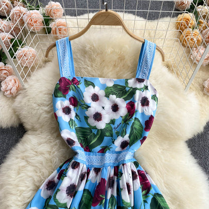 Cute A Line Floral Dress Fashion Dress P306