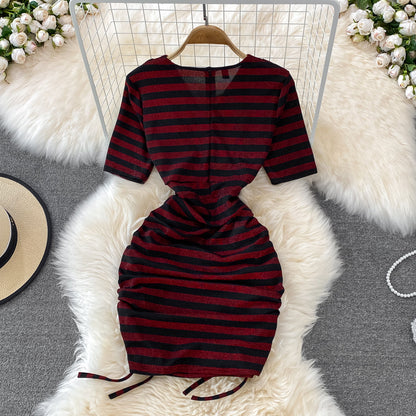 Sexy V Neck Short Dress Fashion Dress P295