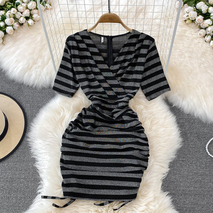 Sexy V Neck Short Dress Fashion Dress P295