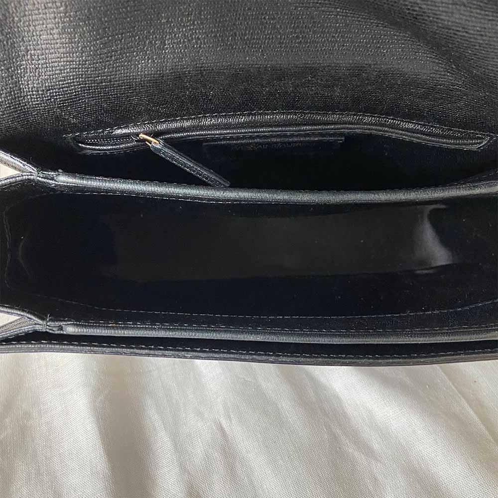 Saint Laurent Black Leather Medium Chyc Flap Bag