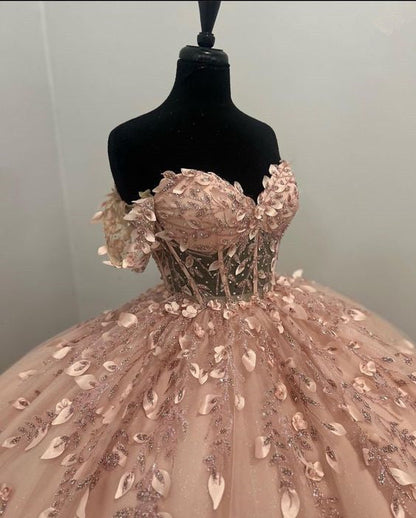 Unique Sleeveless Light Pink Ball Gowns Prom Dresses