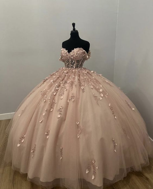 Unique Sleeveless Light Pink Ball Gowns Prom Dresses